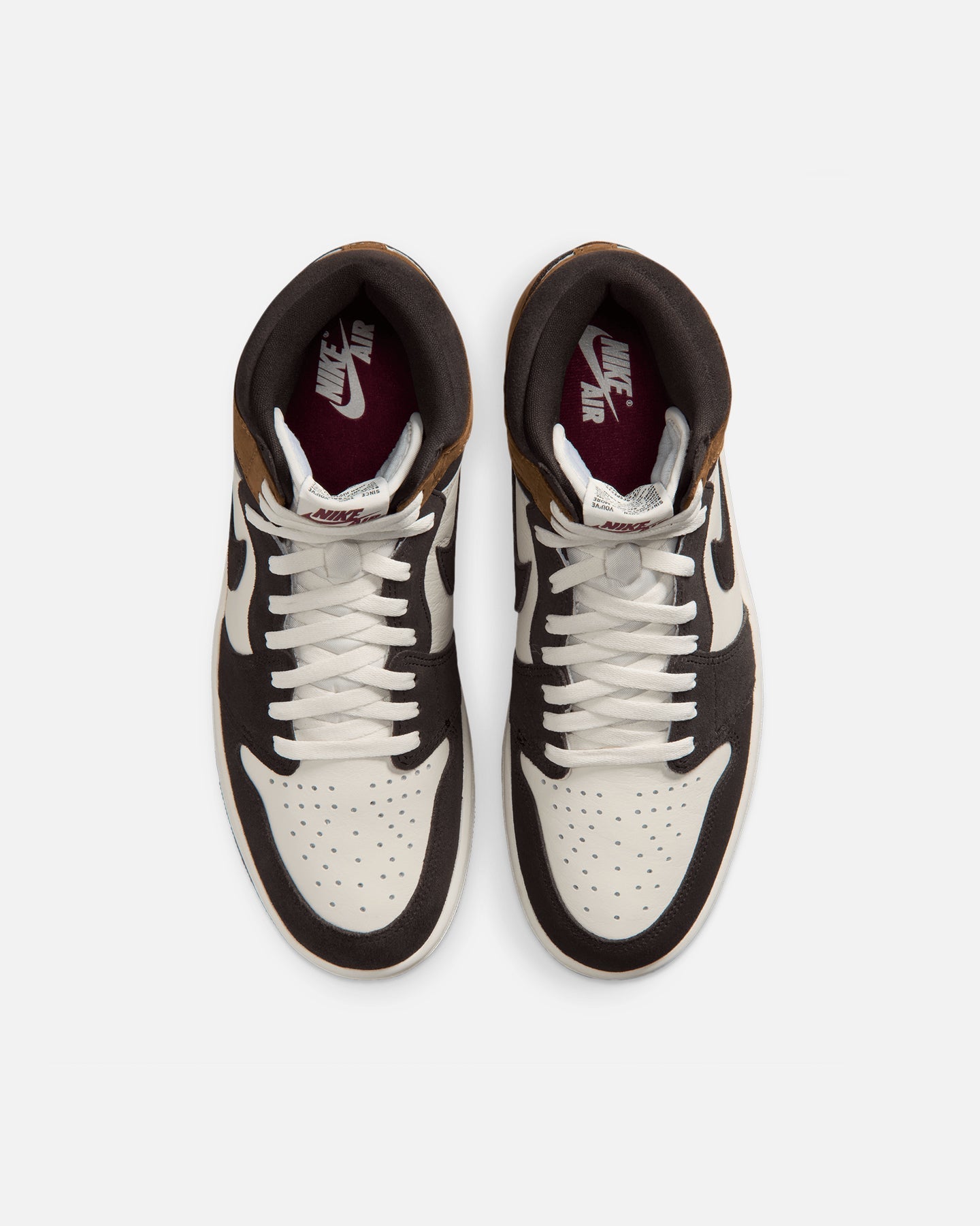 Men's High-Top Casual Sneakers - Brown/Red
