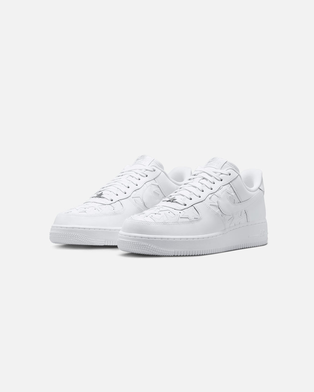 White Low-Top Casual Leather Sneakers