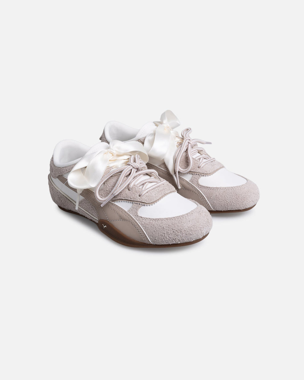 Women's Beige Leather Casual Sneakers