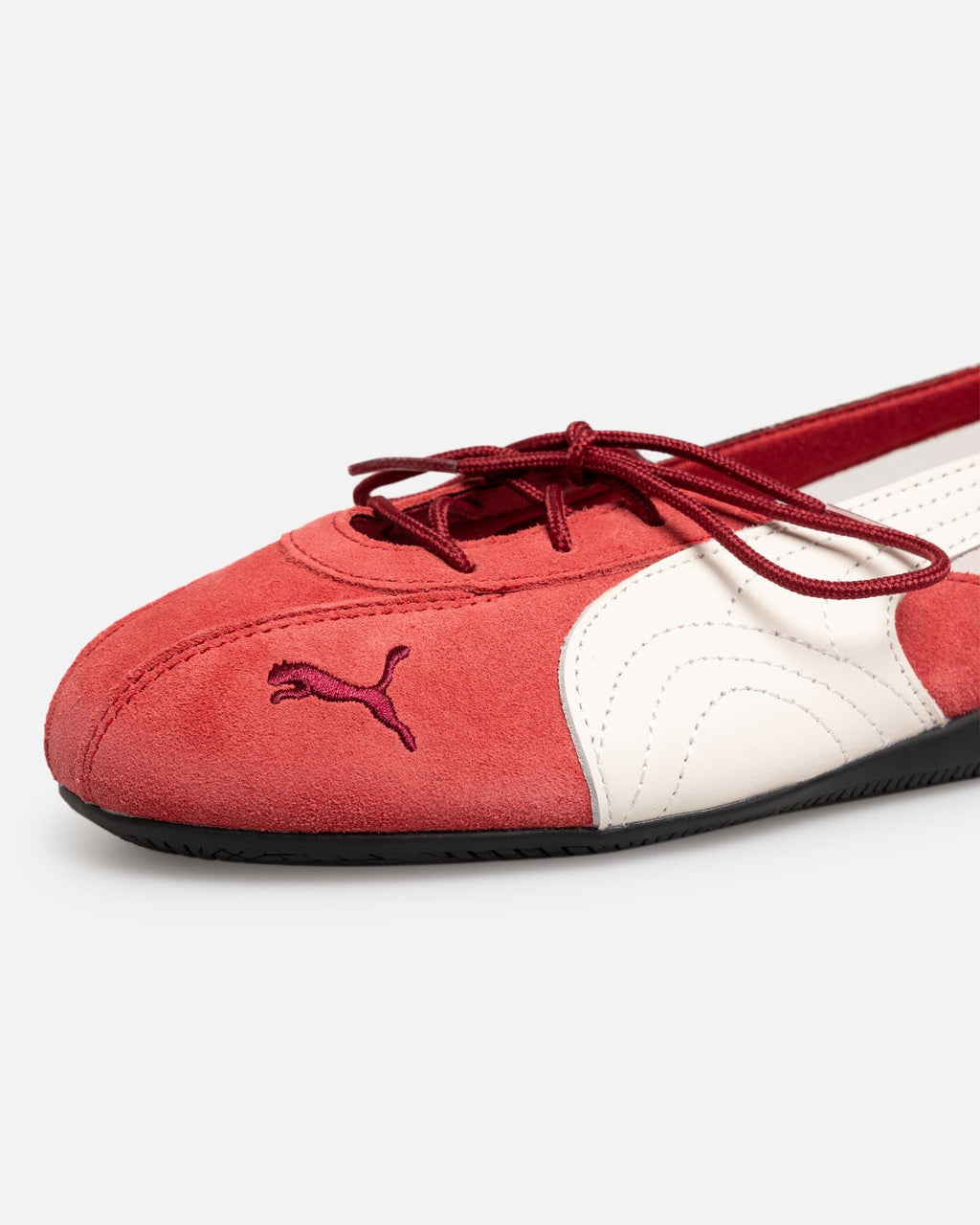 Women's Ballet-Inspired Casual Flats - Red & White