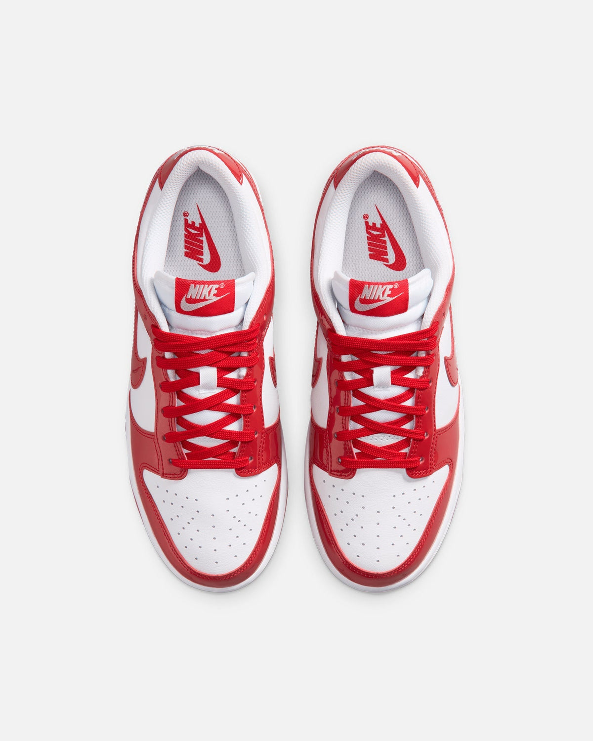 Women's Low-Top Casual Sneakers - White/University Red