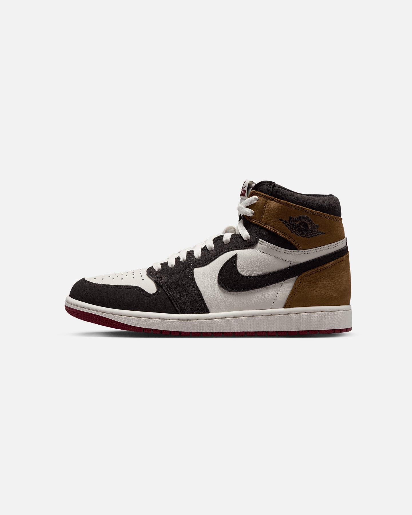 Men's High-Top Casual Sneakers - Brown/Red