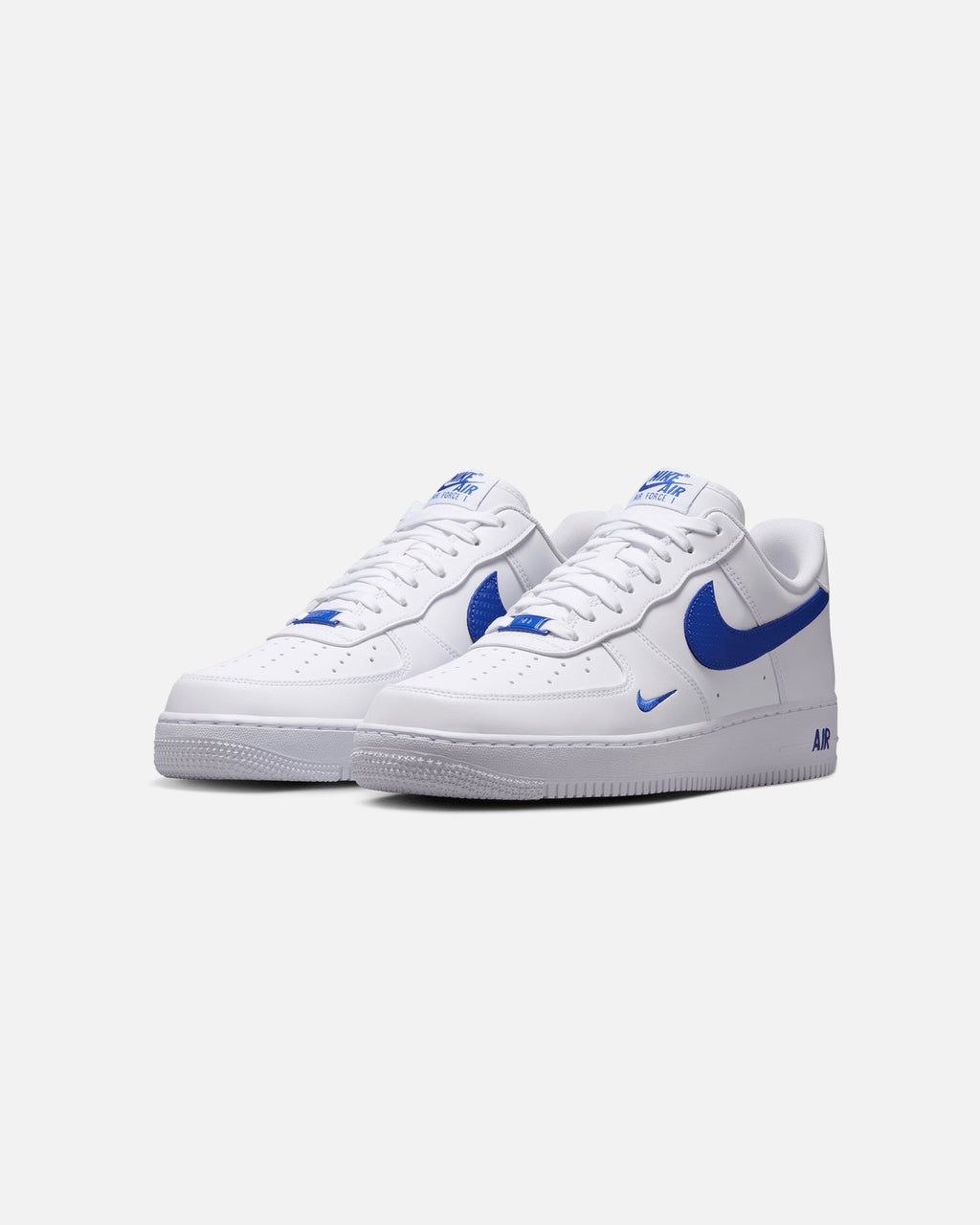 Classic Low-Top Casual Sneakers - White & Royal Blue