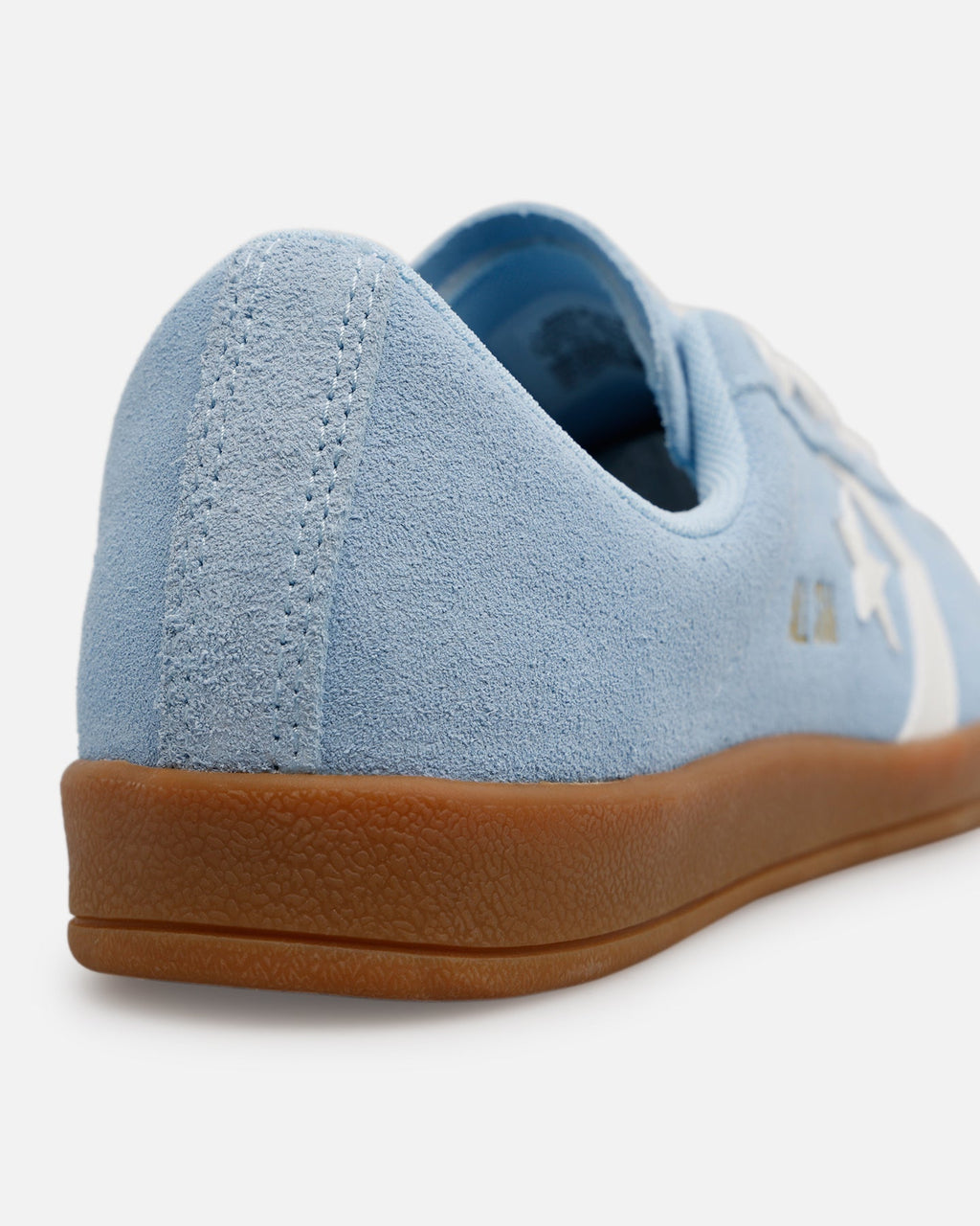 Suede & Leather Low-Cut Trainers - Light Blue