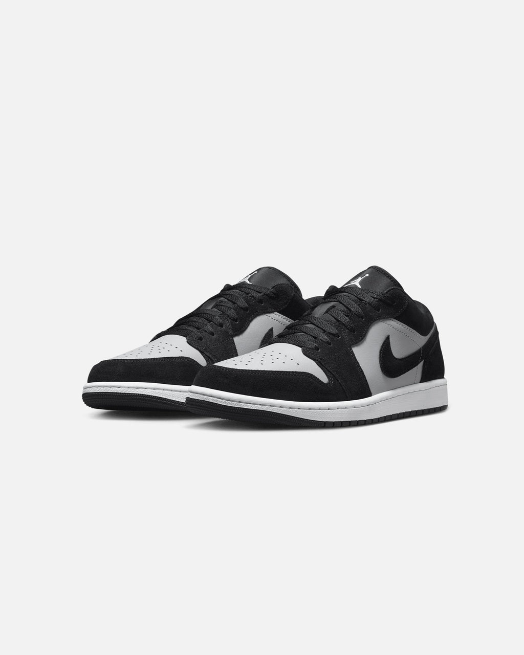 Low-Top Casual Leather Sneakers - Black & White