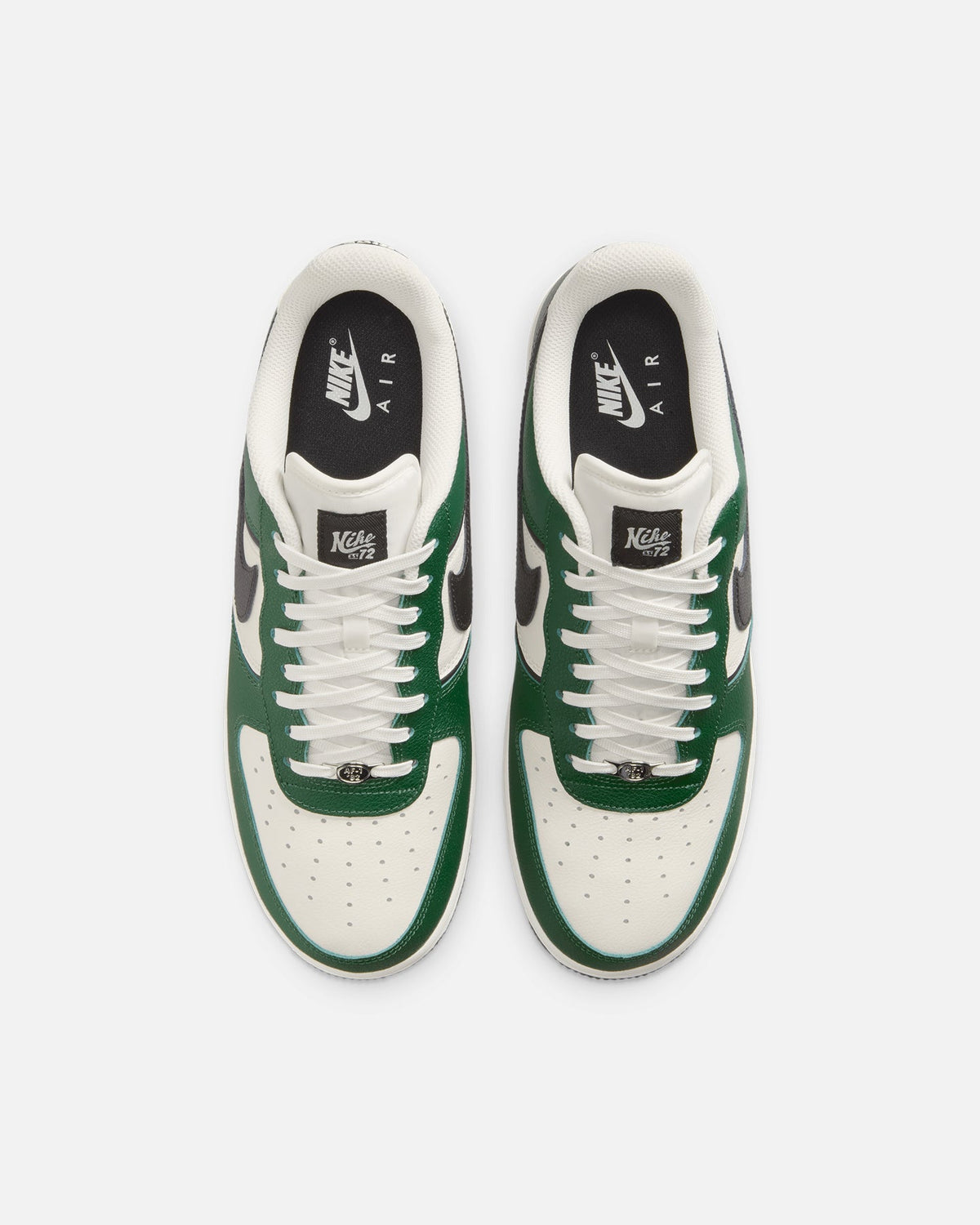 Low-Cut Casual Shoes for Men - Green, Black & Cream Tones