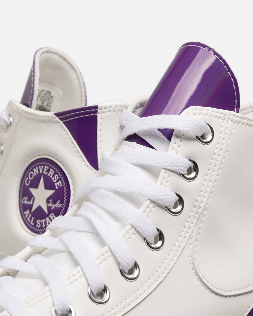 Men's High-Top Casual Sneakers - White/Purple