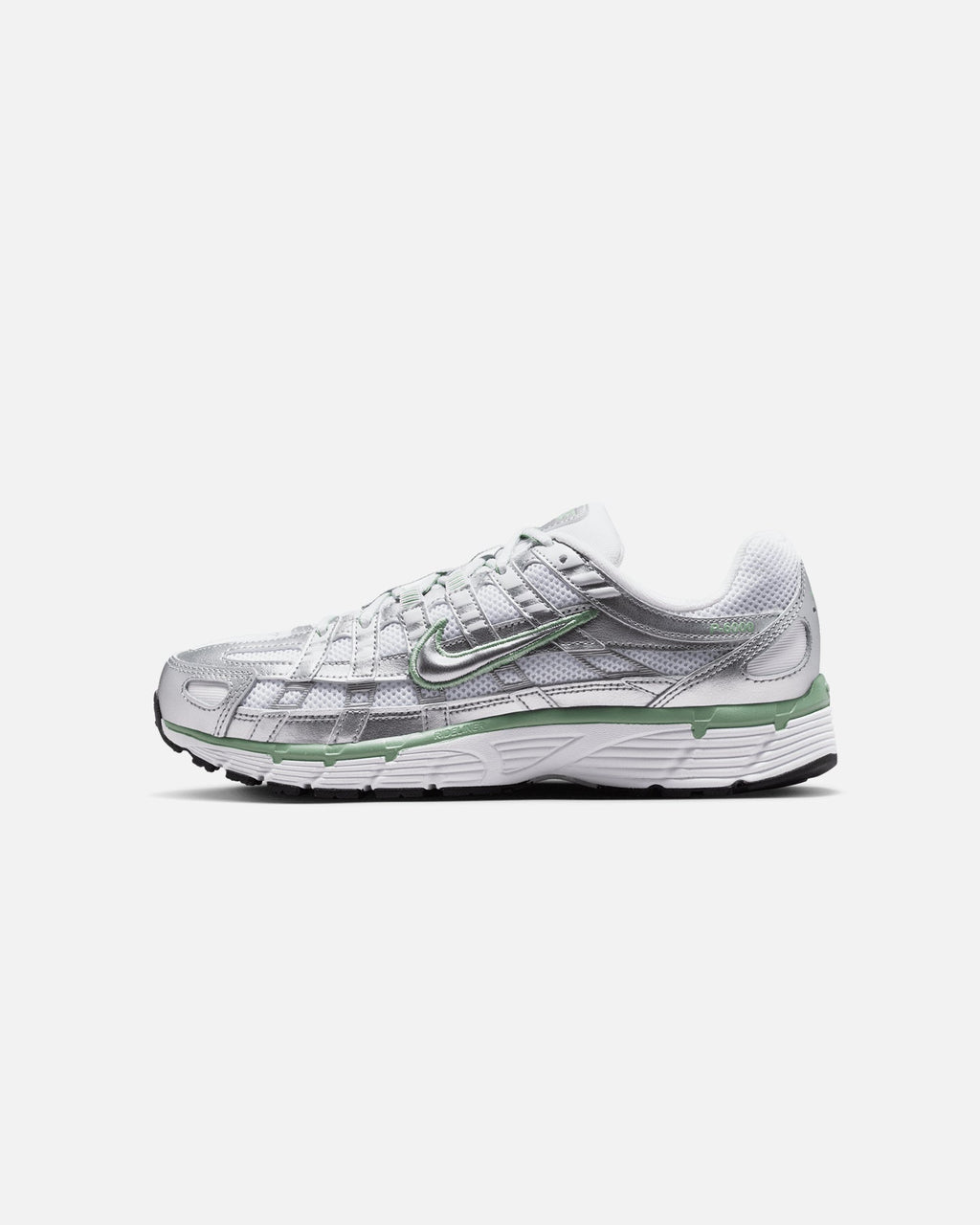 Women's Metallic Silver Retro Running Style Trainers