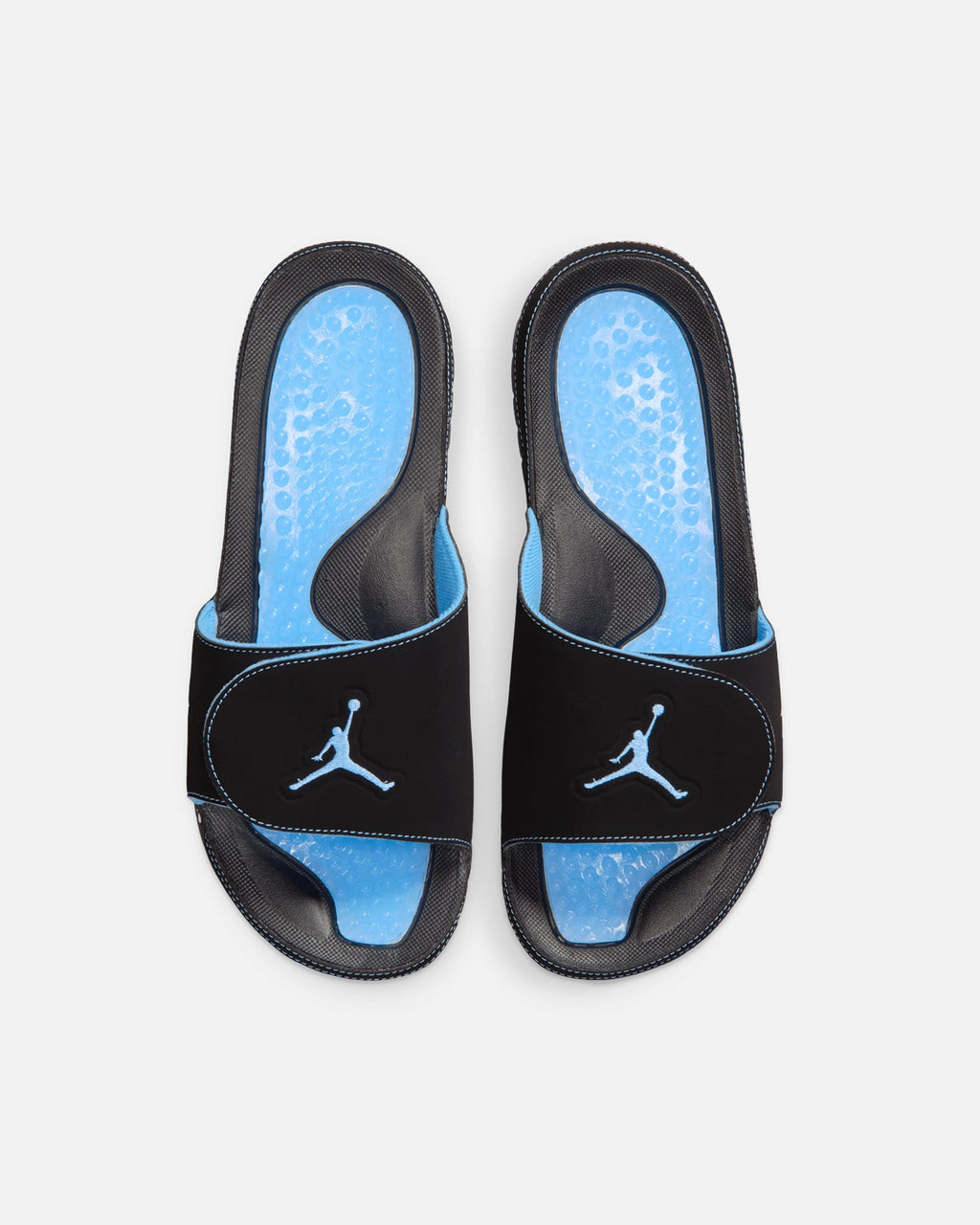 Men's Cushioned Sport Slide Sandals - Black/Blue