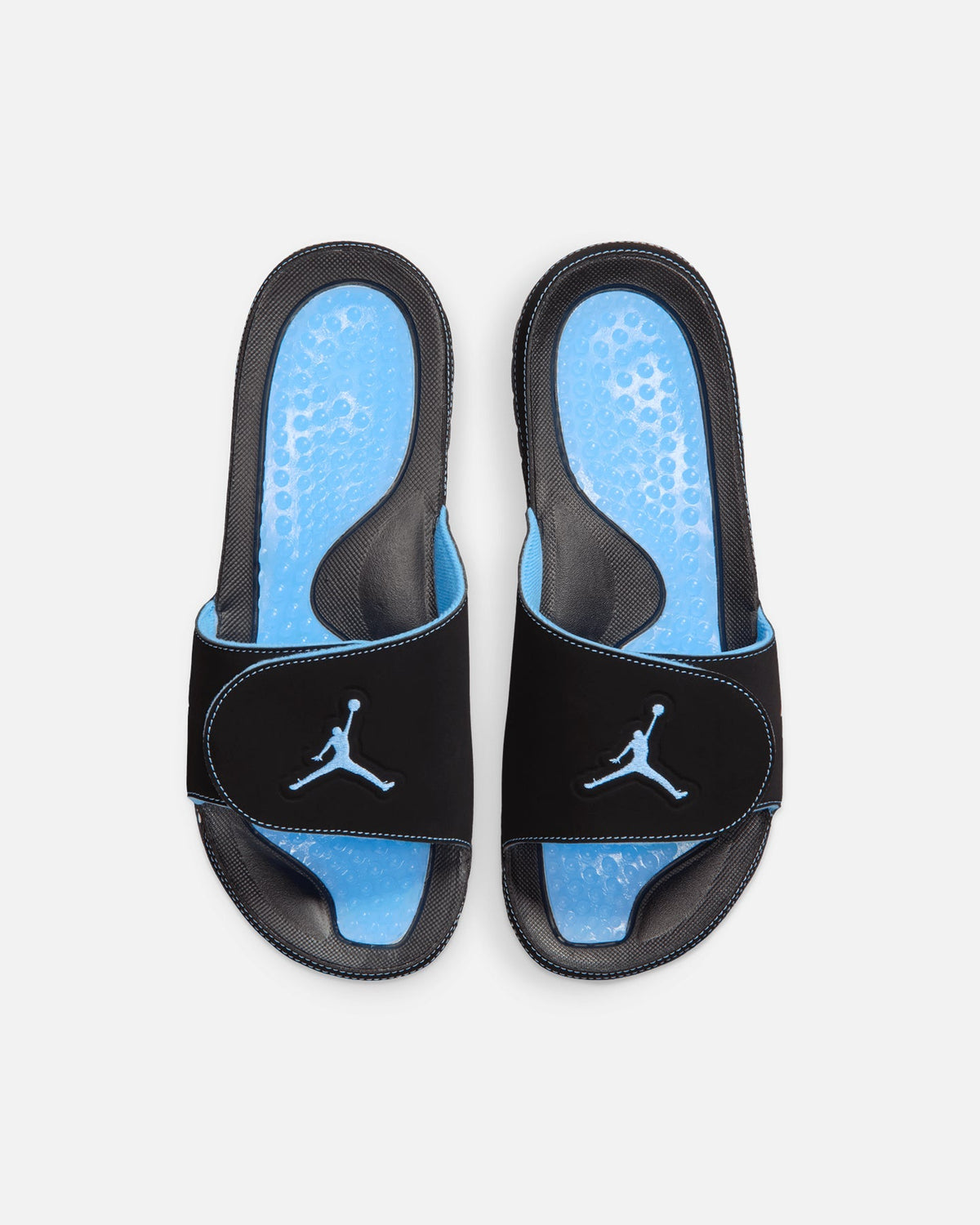 Men's Cushioned Sport Slide Sandals - Black/Blue