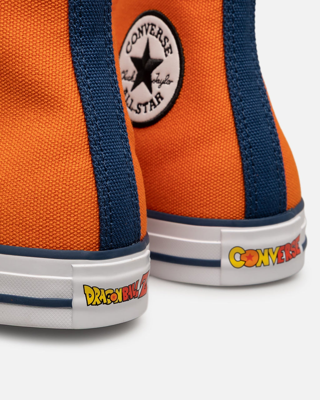 Orange High-Cut Canvas Casual Shoes with Custom Detailing