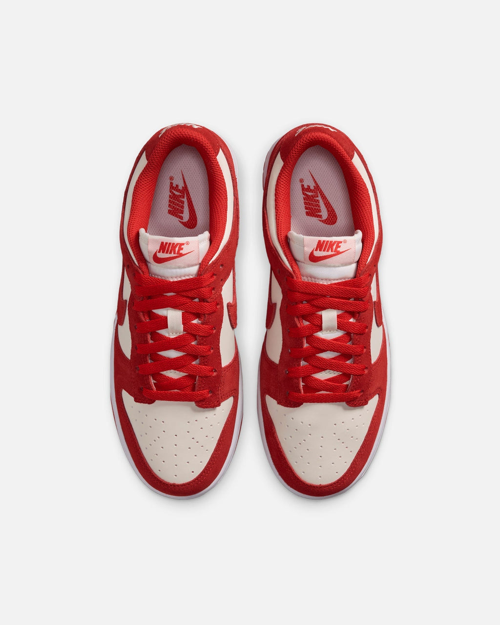 Women's Suede Low-Cut Casual Shoes - Sail/Crimson/White