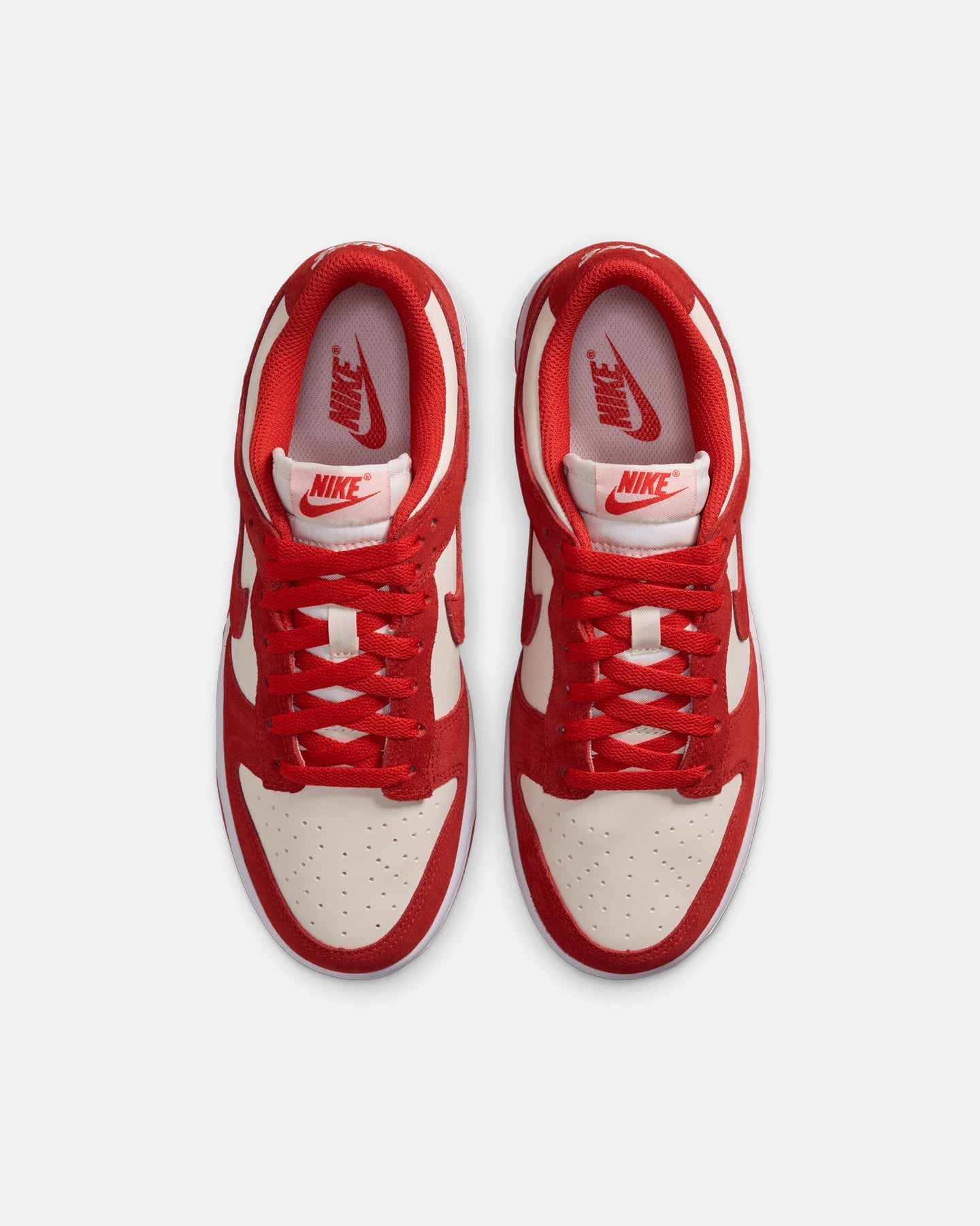 Women's Suede Low-Cut Casual Shoes - Sail/Crimson/White