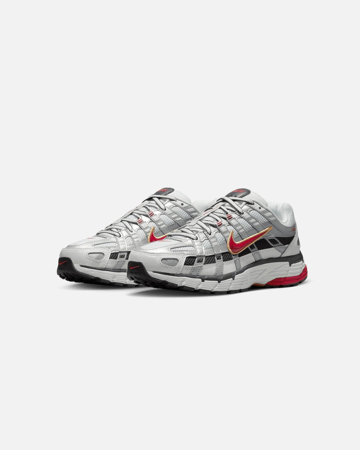 Women's Retro Running Style Trainers - White/Red