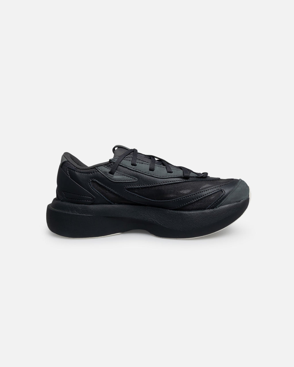 Lightweight Athletic Sneakers with Brushed Finish - Black