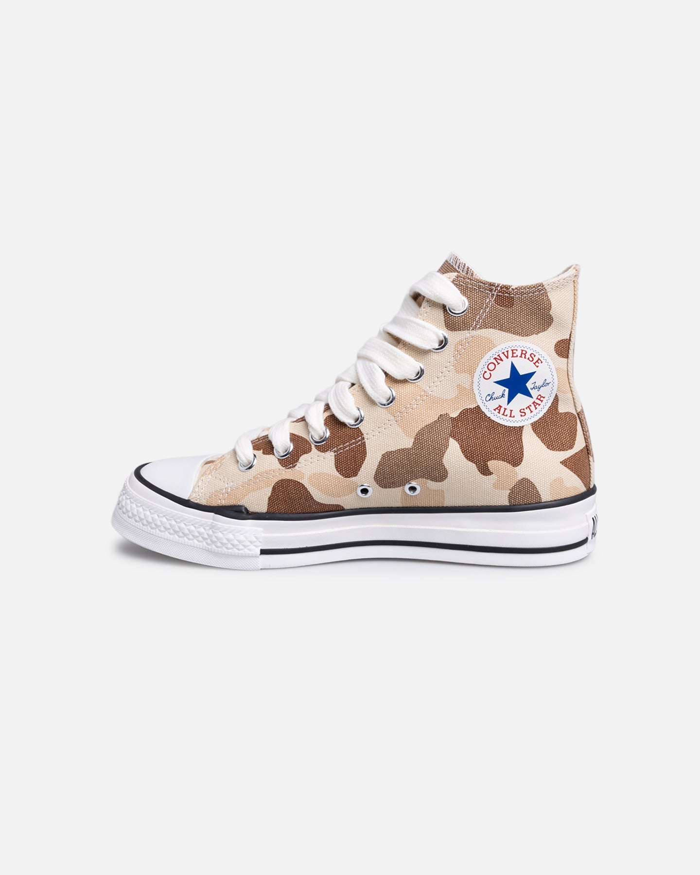 Brown Camo High-Cut Canvas Casual Sneakers
