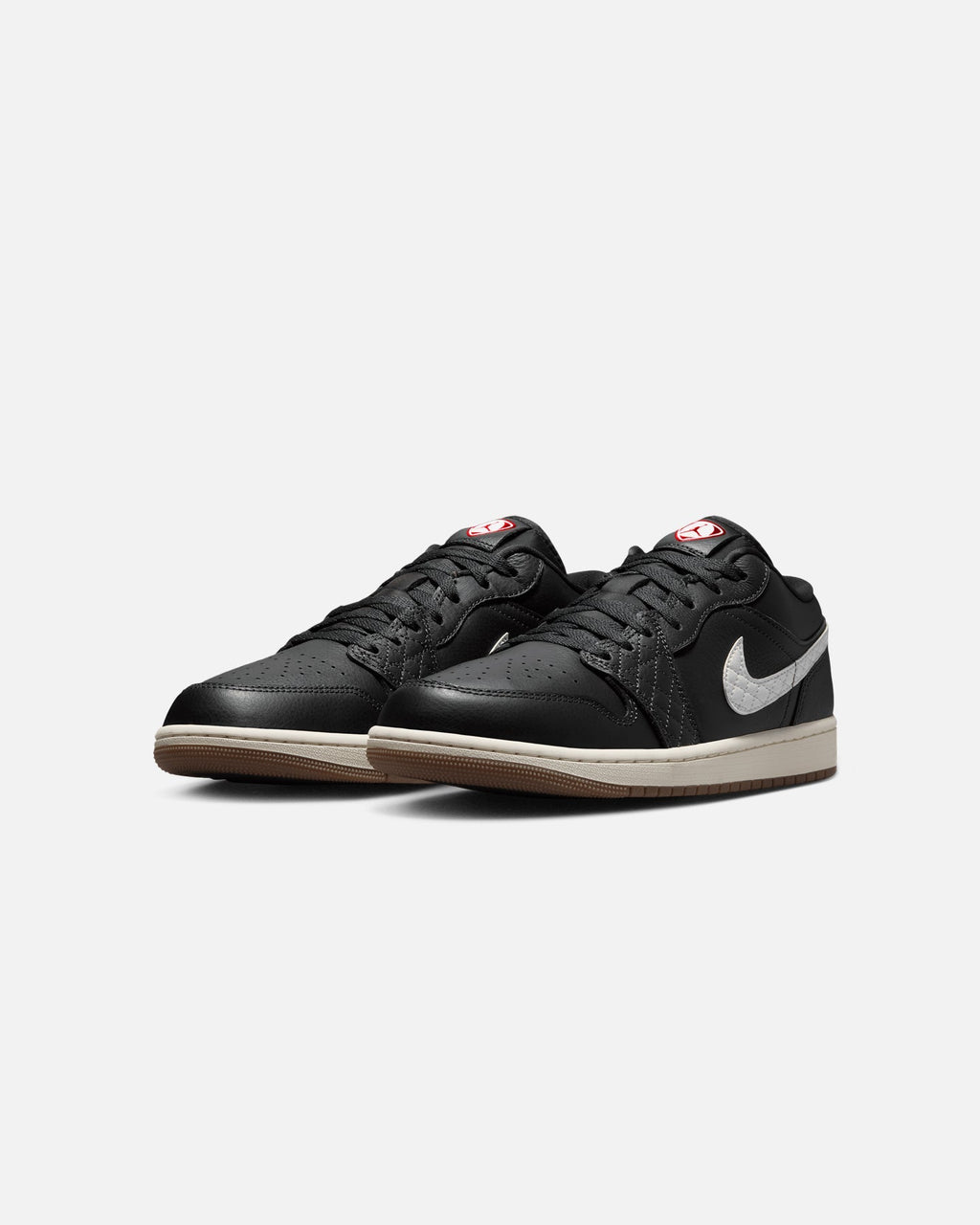Low-Cut Casual Leather Sneakers - Off Noir