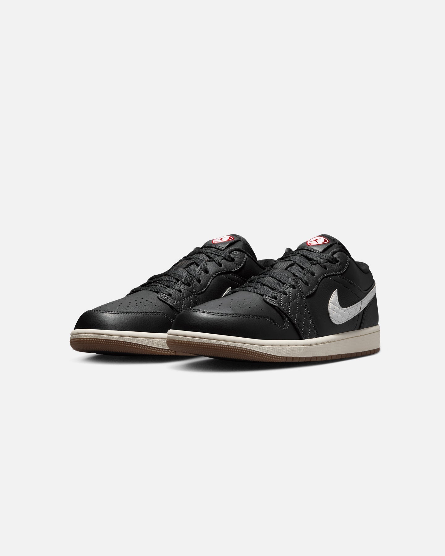 Low-Cut Casual Leather Sneakers - Off Noir