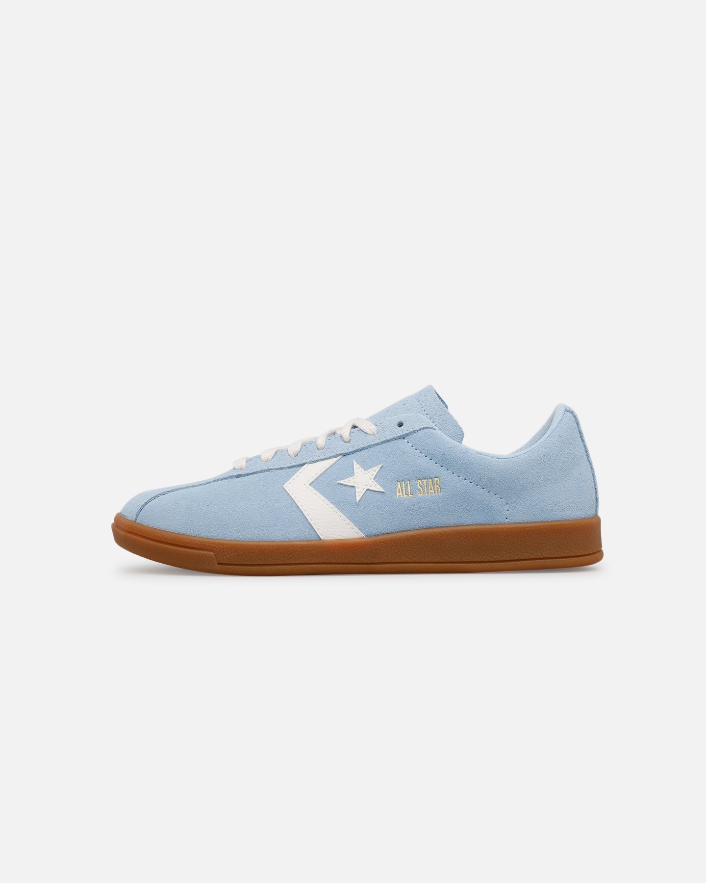 Suede & Leather Low-Cut Trainers - Light Blue
