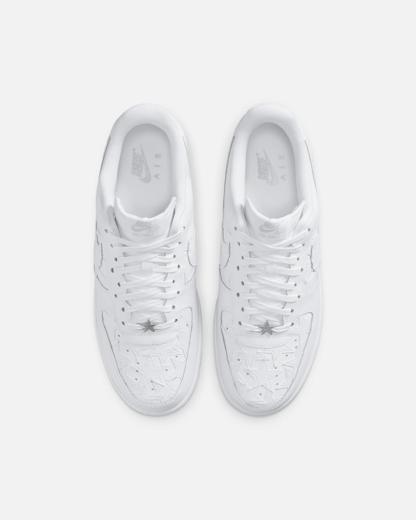 White Low-Top Casual Leather Sneakers