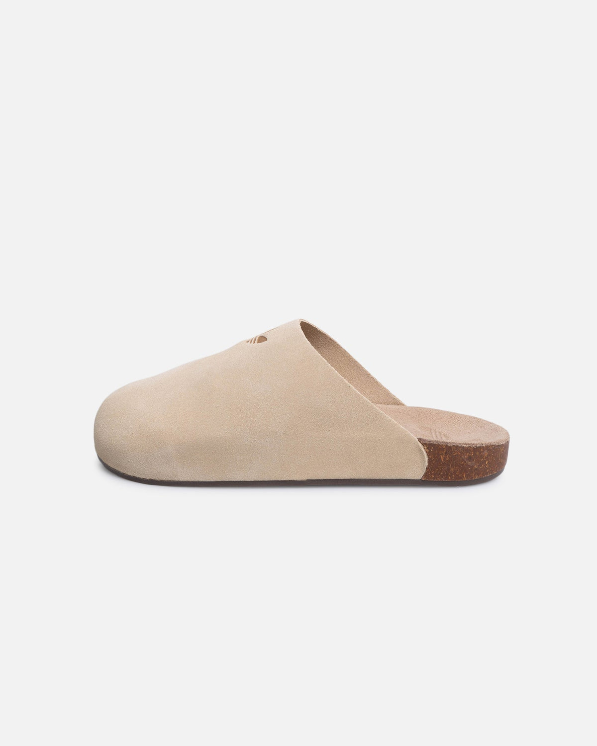 Beige Suede & Cork Comfort Slides