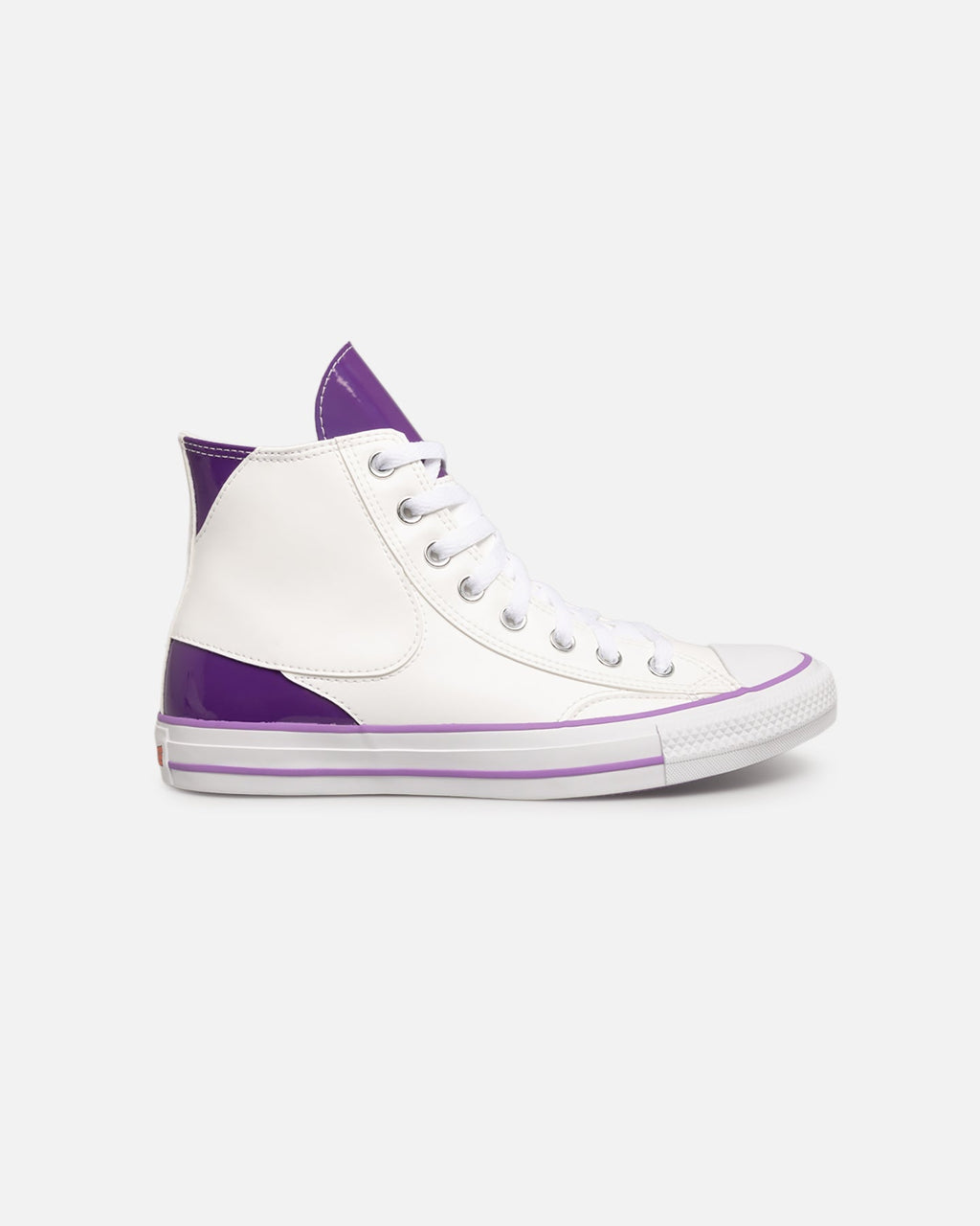 Men's High-Top Casual Sneakers - White/Purple