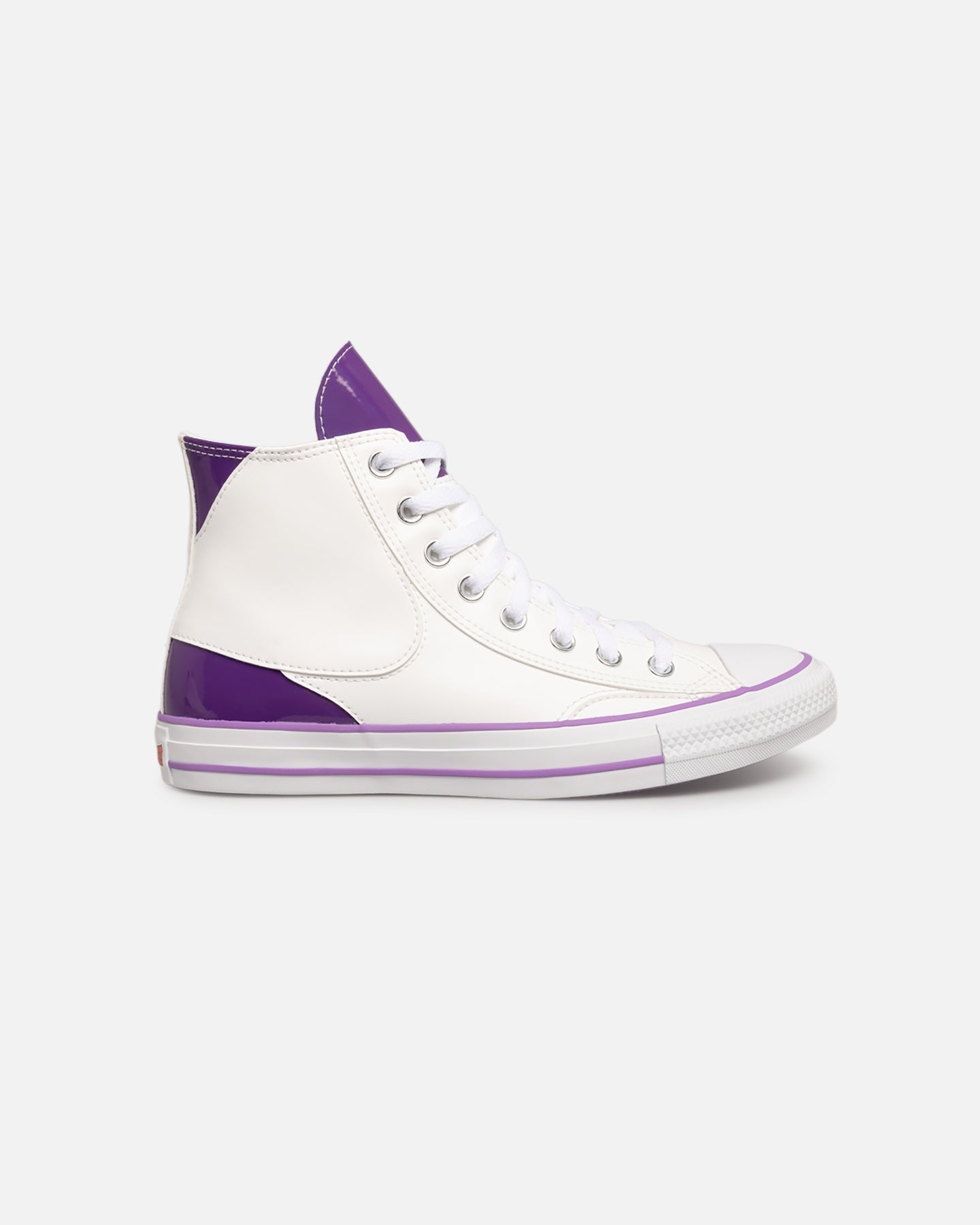 Men's High-Top Casual Sneakers - White/Purple