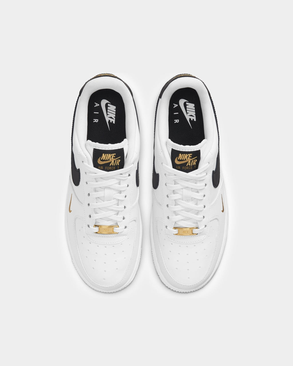 Women's Low-Cut Leather Casual Trainers - White/Black