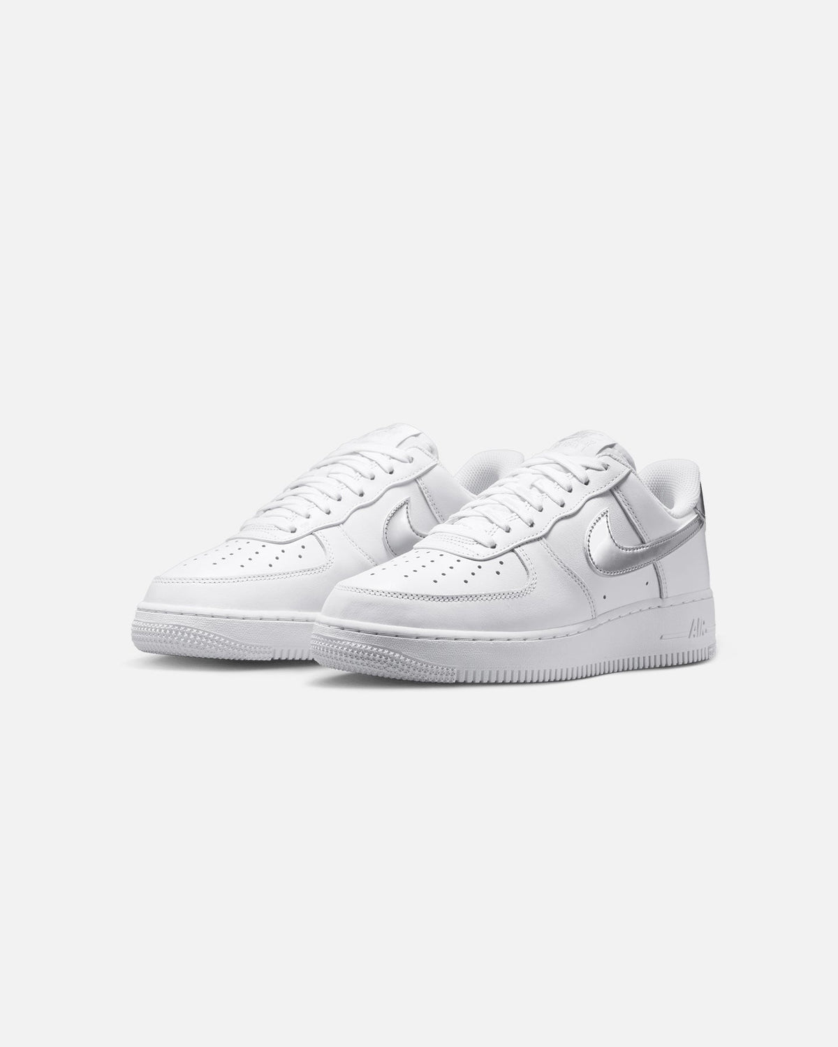 Women's Low-Top Casual Sneakers - White/Metallic