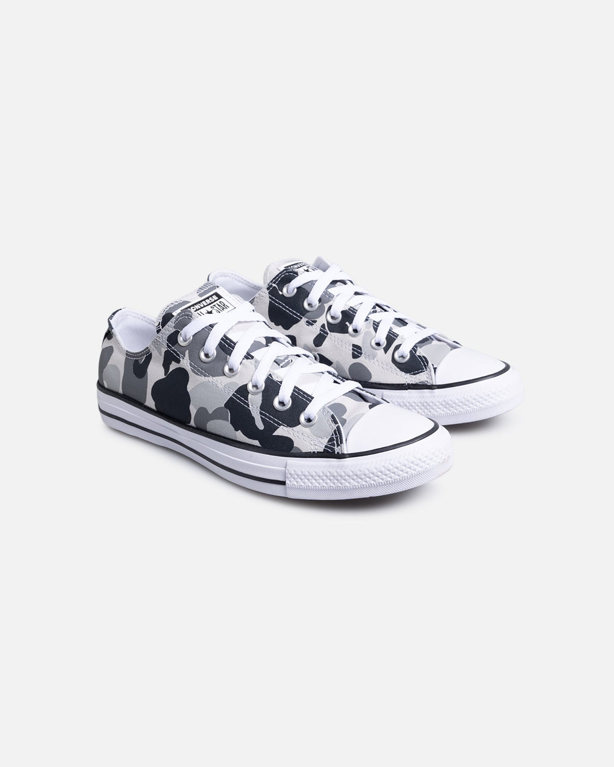 Low-Top Canvas Shoes - Grey Camo