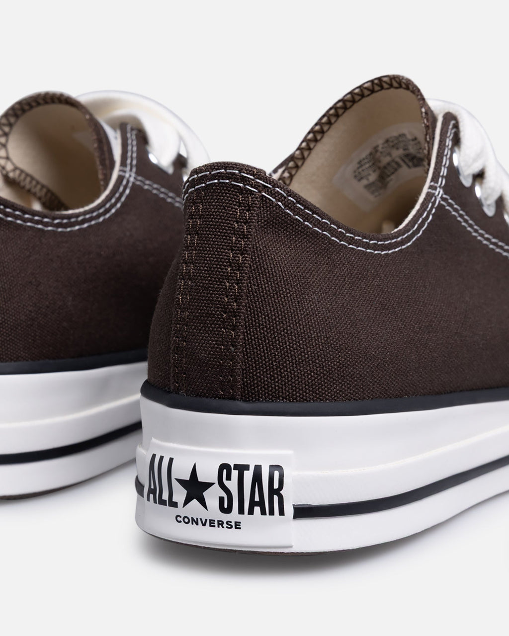 Retro Style Low-Cut Canvas Trainers - Brown