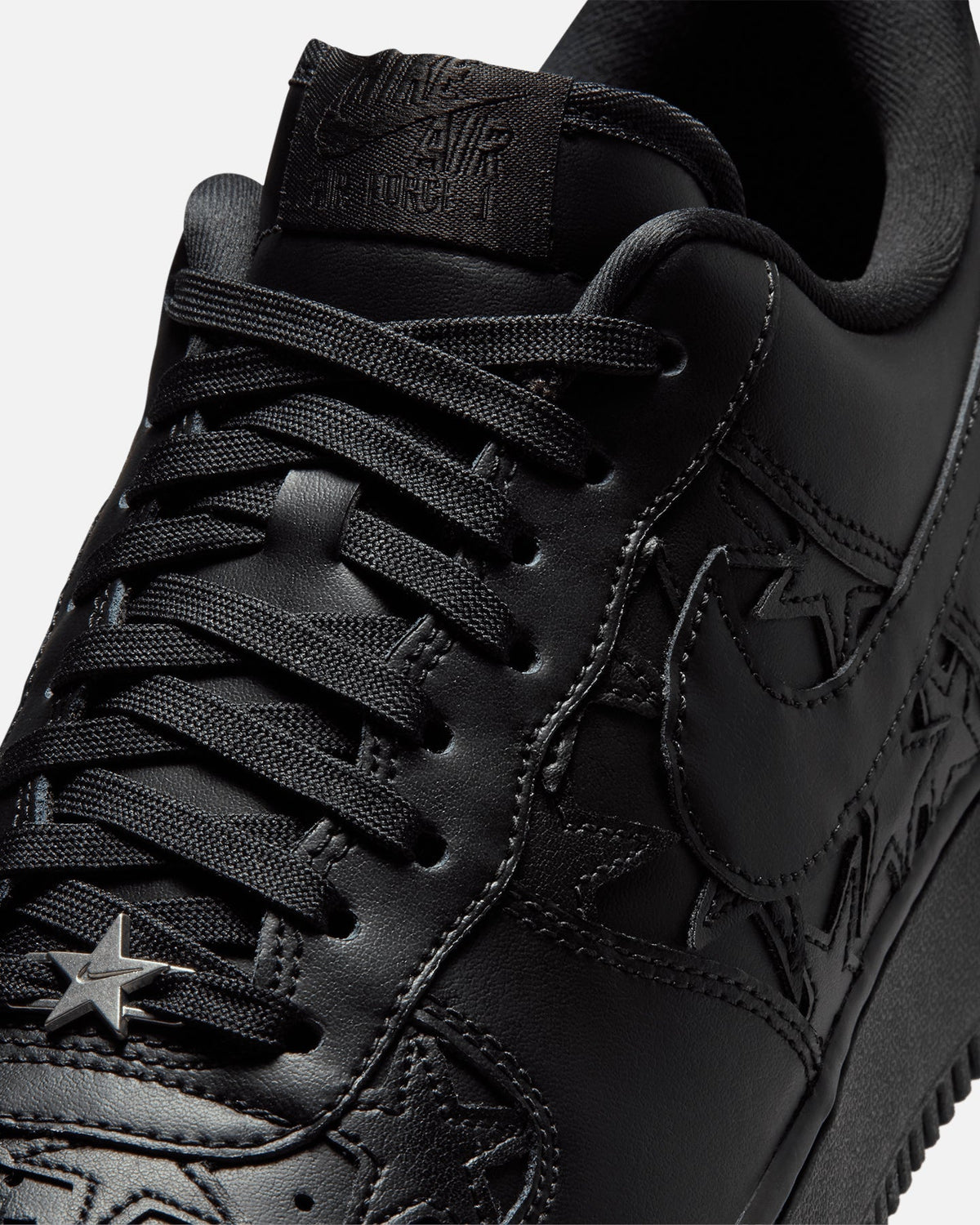 Men's Low-Top Casual Sneakers - Black with Metallic Silver