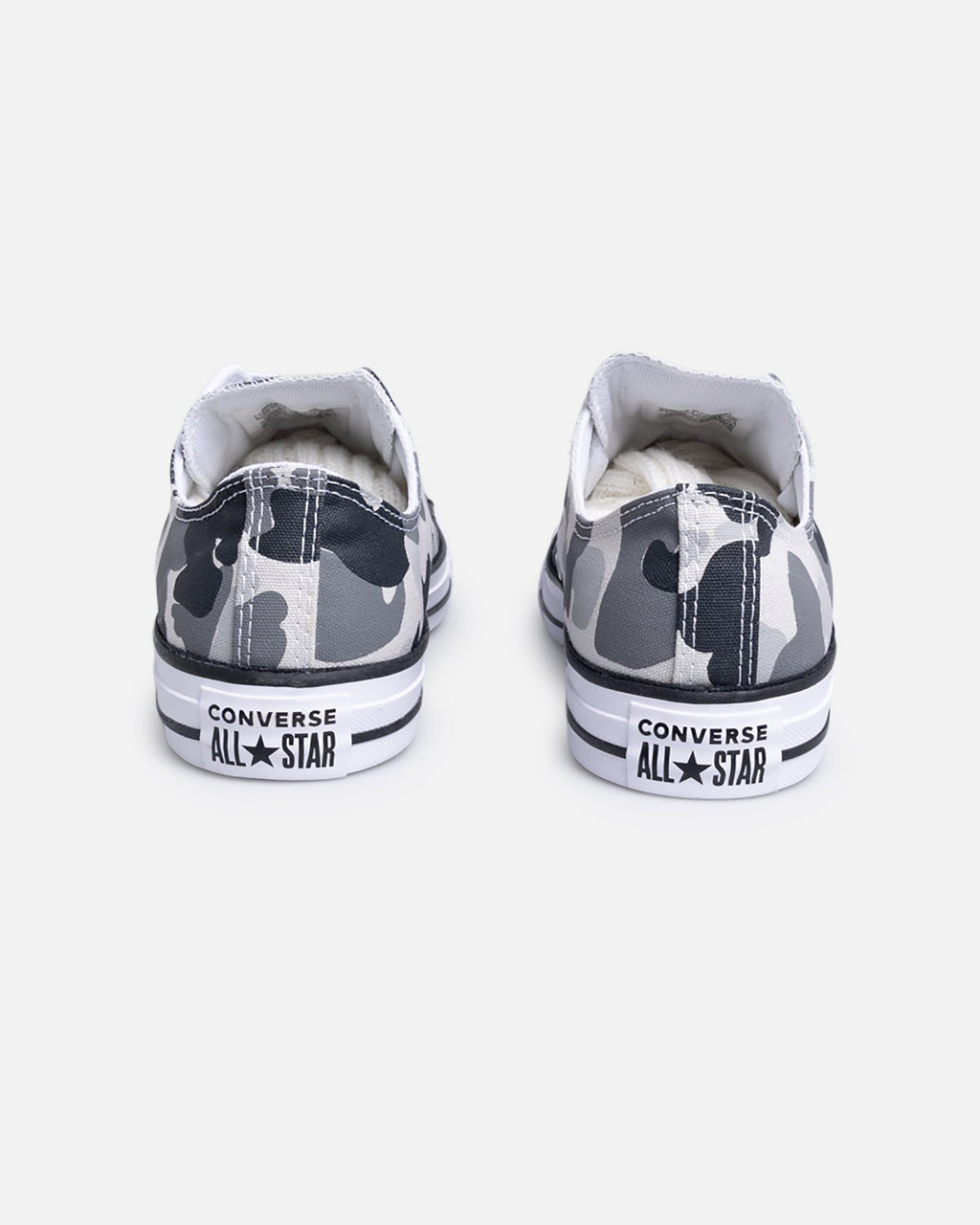 Low-Top Canvas Shoes - Grey Camo