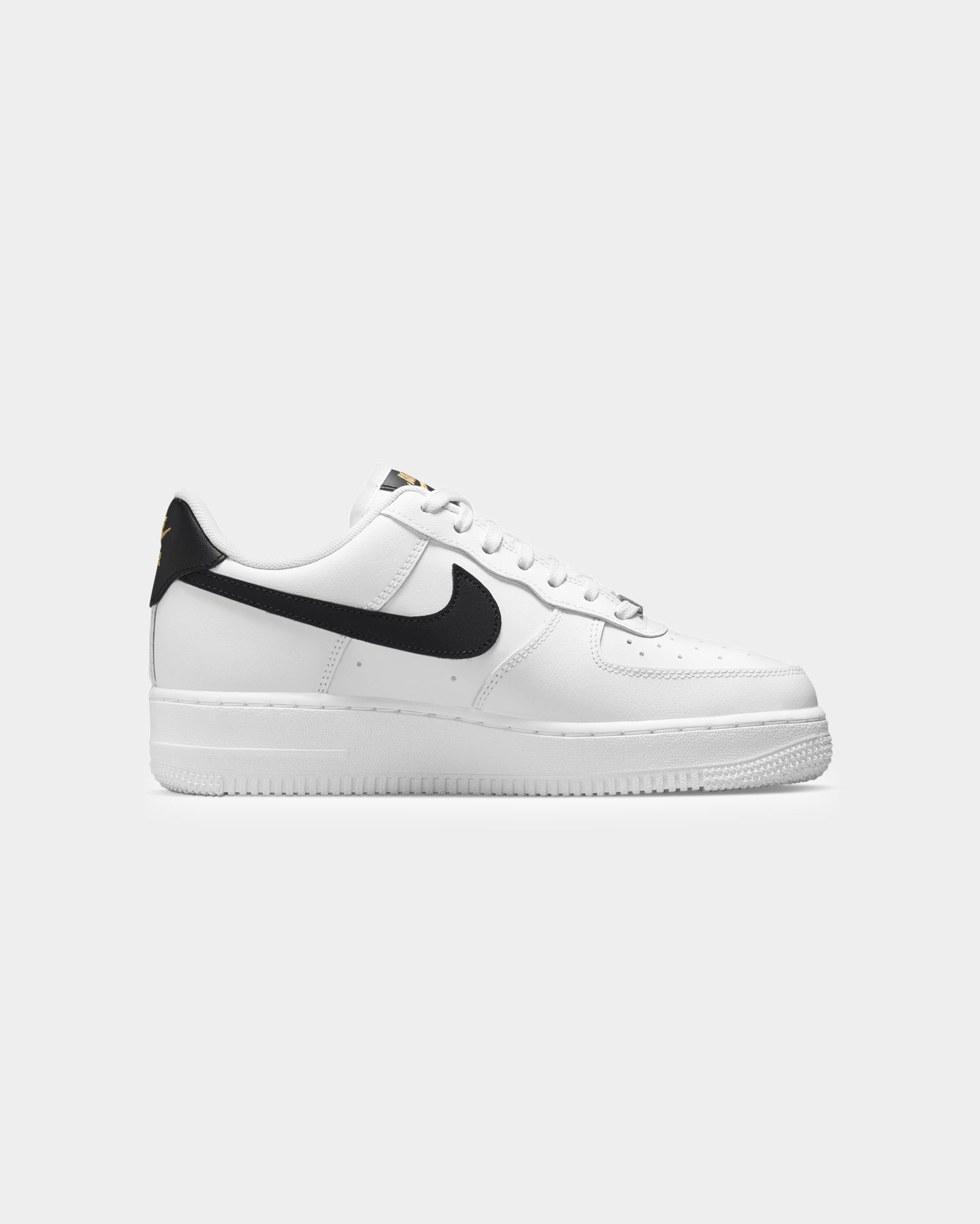 Women's Low-Cut Leather Casual Trainers - White/Black