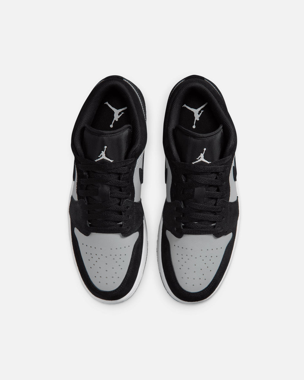 Low-Top Casual Leather Sneakers - Black & White