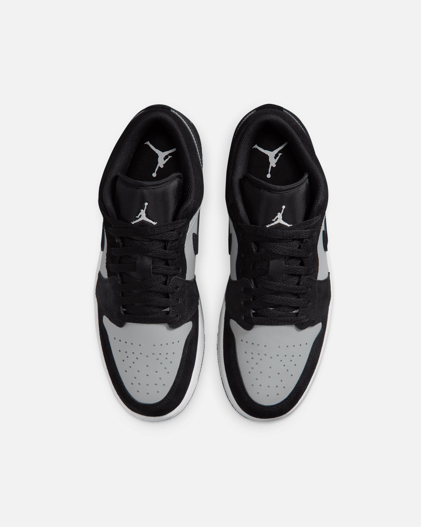 Low-Top Casual Leather Sneakers - Black & White