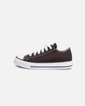 Retro Style Low-Cut Canvas Trainers - Brown