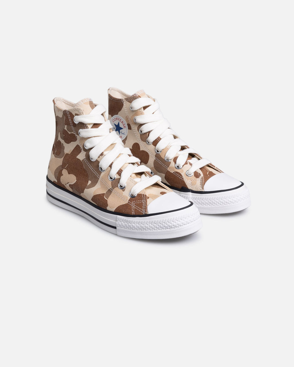 Brown Camo High-Cut Canvas Casual Sneakers