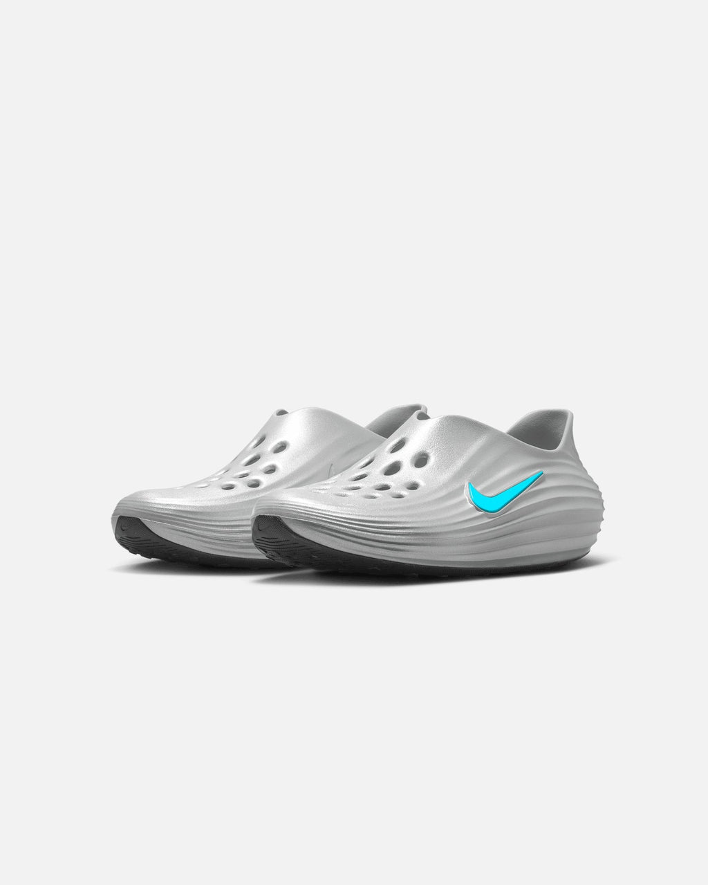 Men's Metallic Silver Recovery Comfort Slides