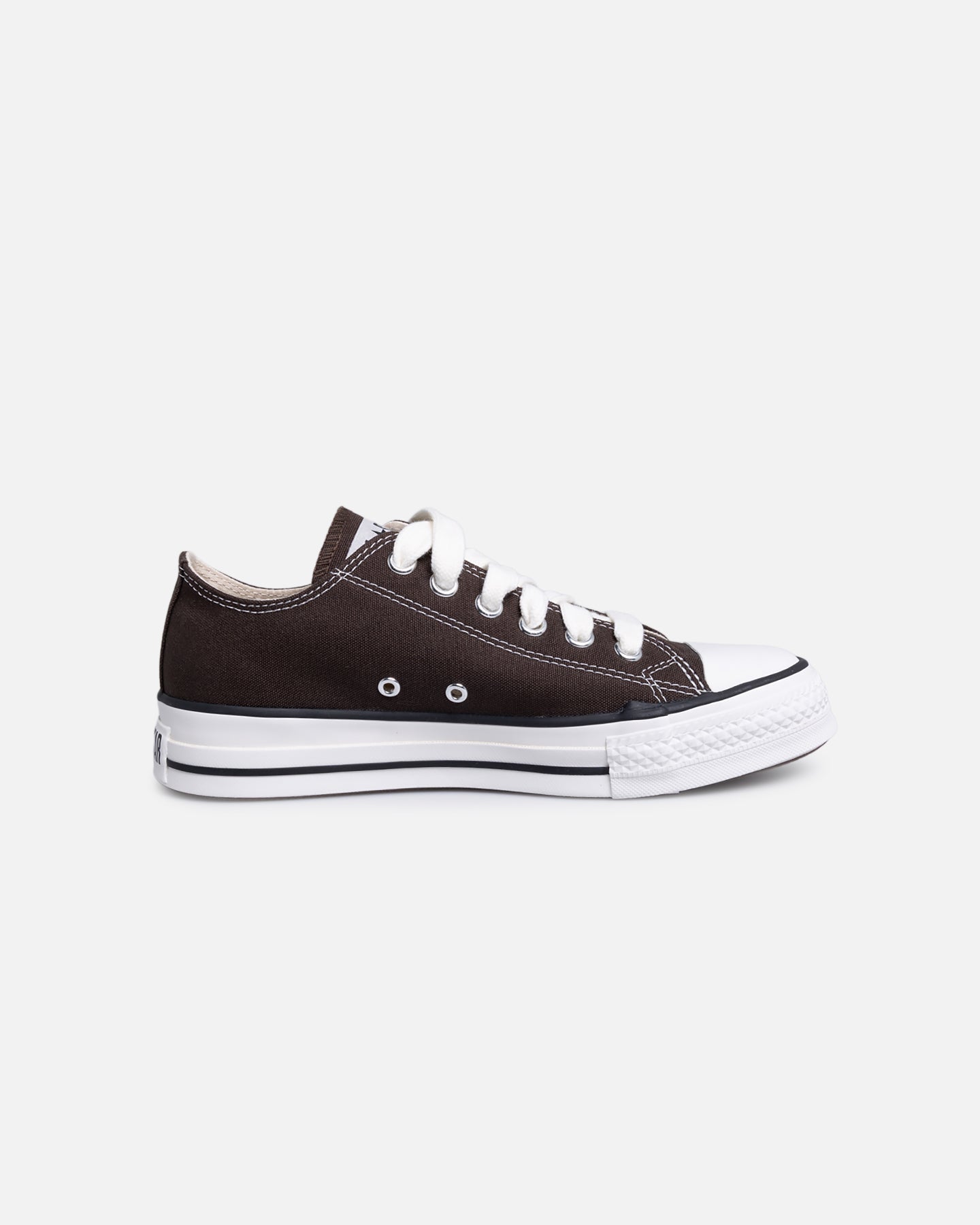 Retro Style Low-Cut Canvas Trainers - Brown