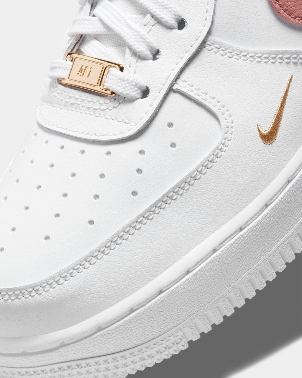 Women's Low-Top Trainers - White/Rust Pink