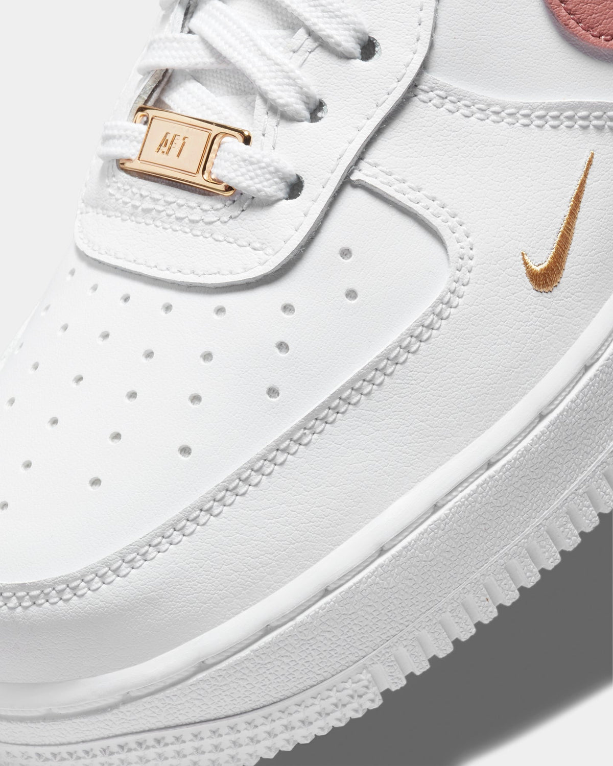Women's Low-Top Trainers - White/Rust Pink