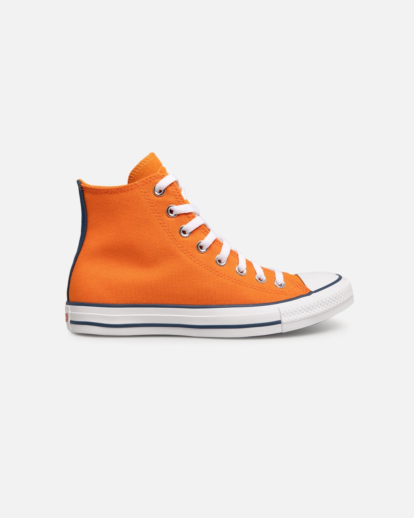 Orange High-Cut Canvas Casual Shoes with Custom Detailing