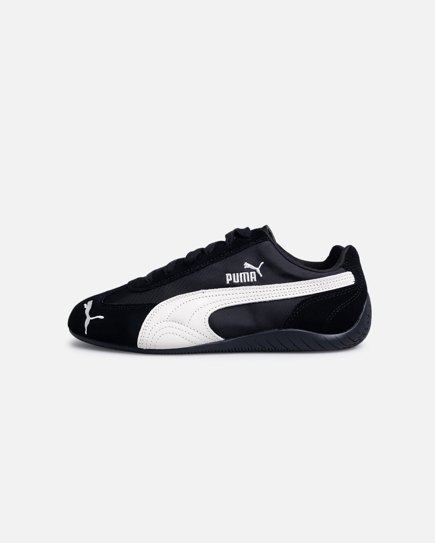 Low-Top Nylon Casual Sneakers - Black/White