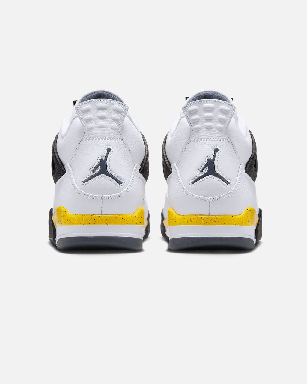 Mid-Cut Athletic Sneaker - White with Yellow Accents