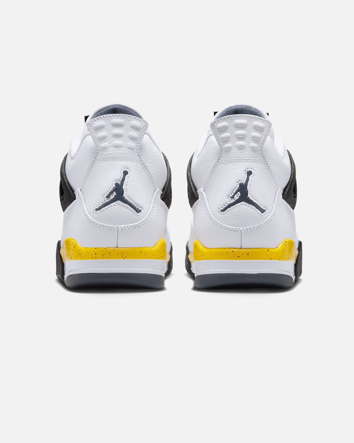 Mid-Cut Athletic Sneaker - White with Yellow Accents