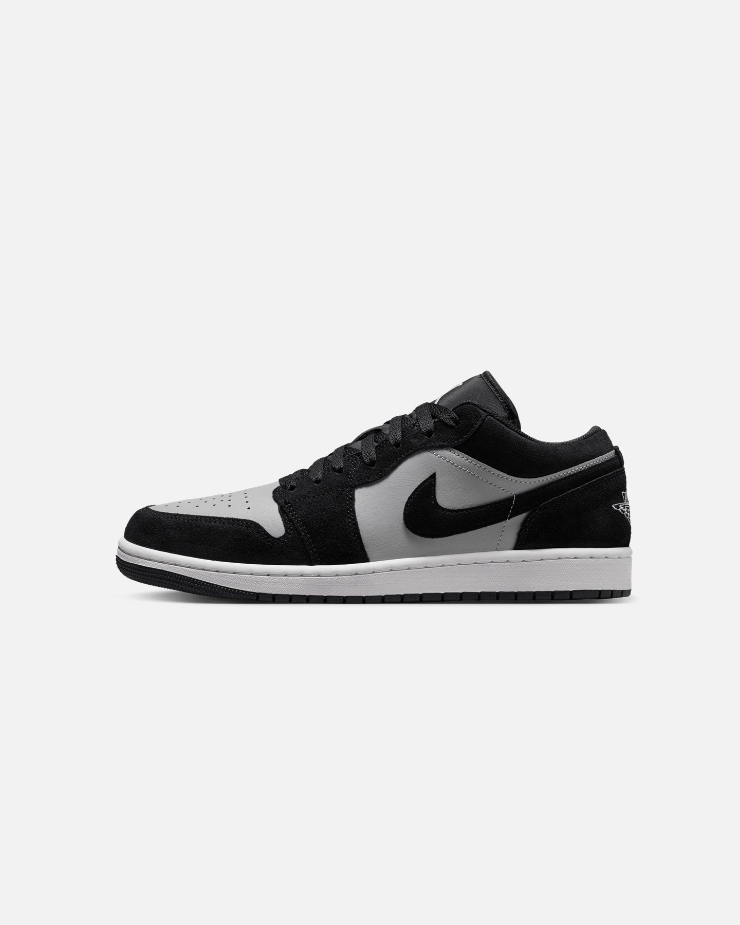 Low-Top Casual Leather Sneakers - Black & White