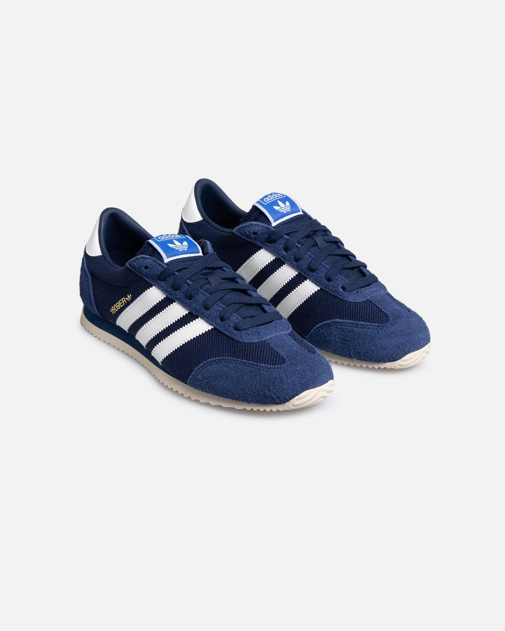 Retro-Inspired Low-Cut Sneakers - Indigo & White