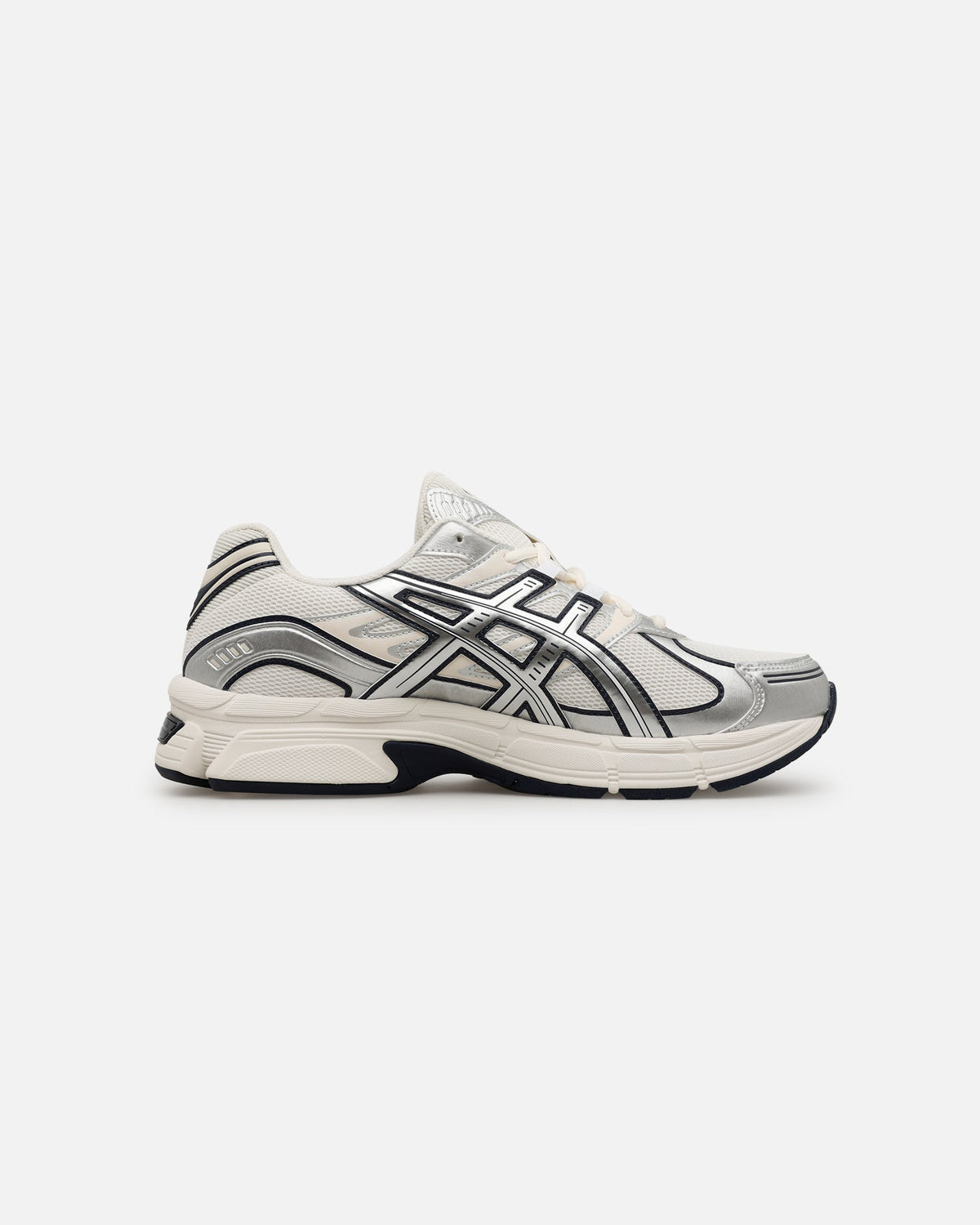 Men's Athletic Lace-Up Sneakers - White/Silver