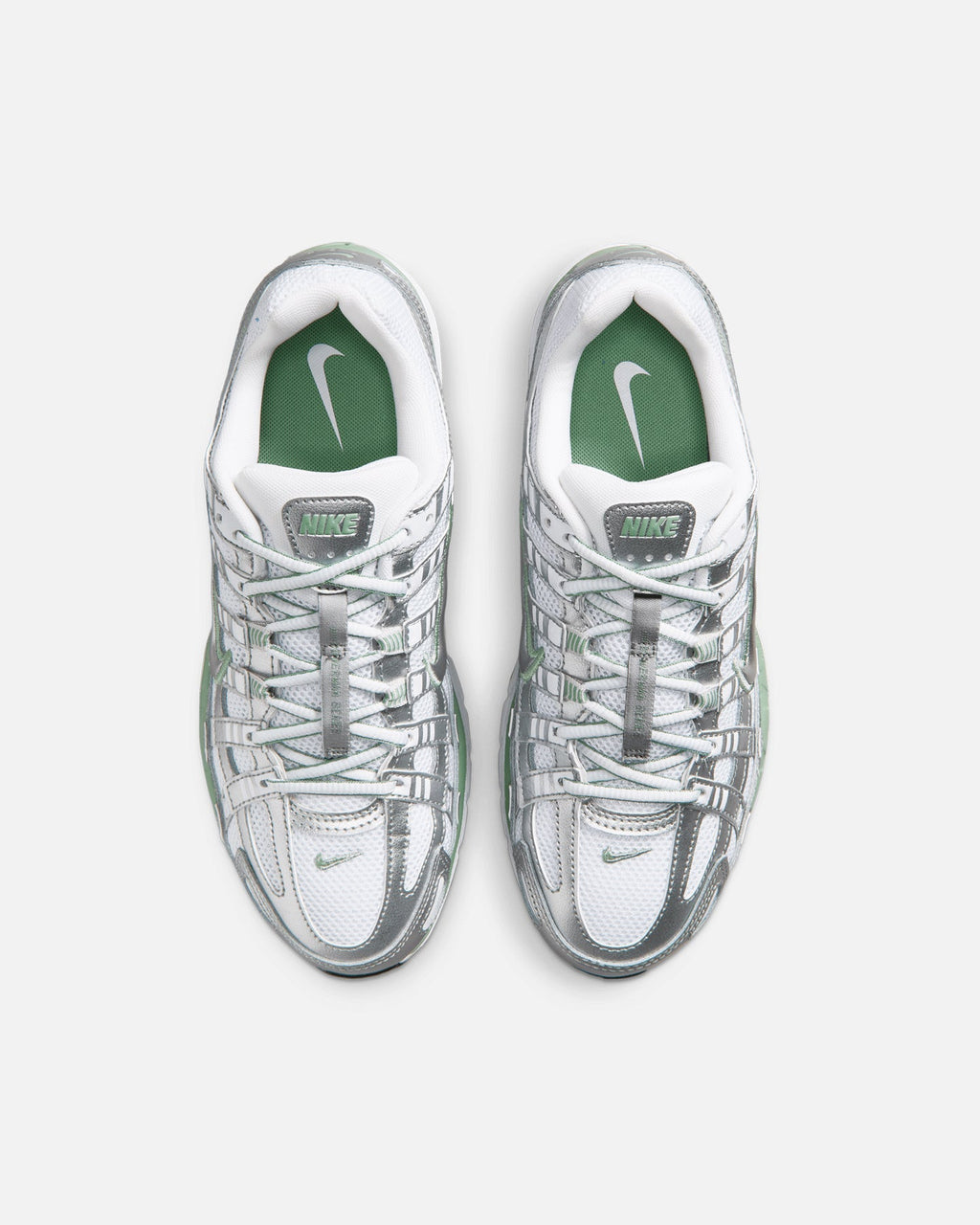 Women's Metallic Silver Retro Running Style Trainers